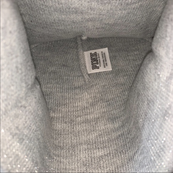 🔥VS PINK Sparkle Shimmer Beanie Hat Silver - Picture 4 of 8